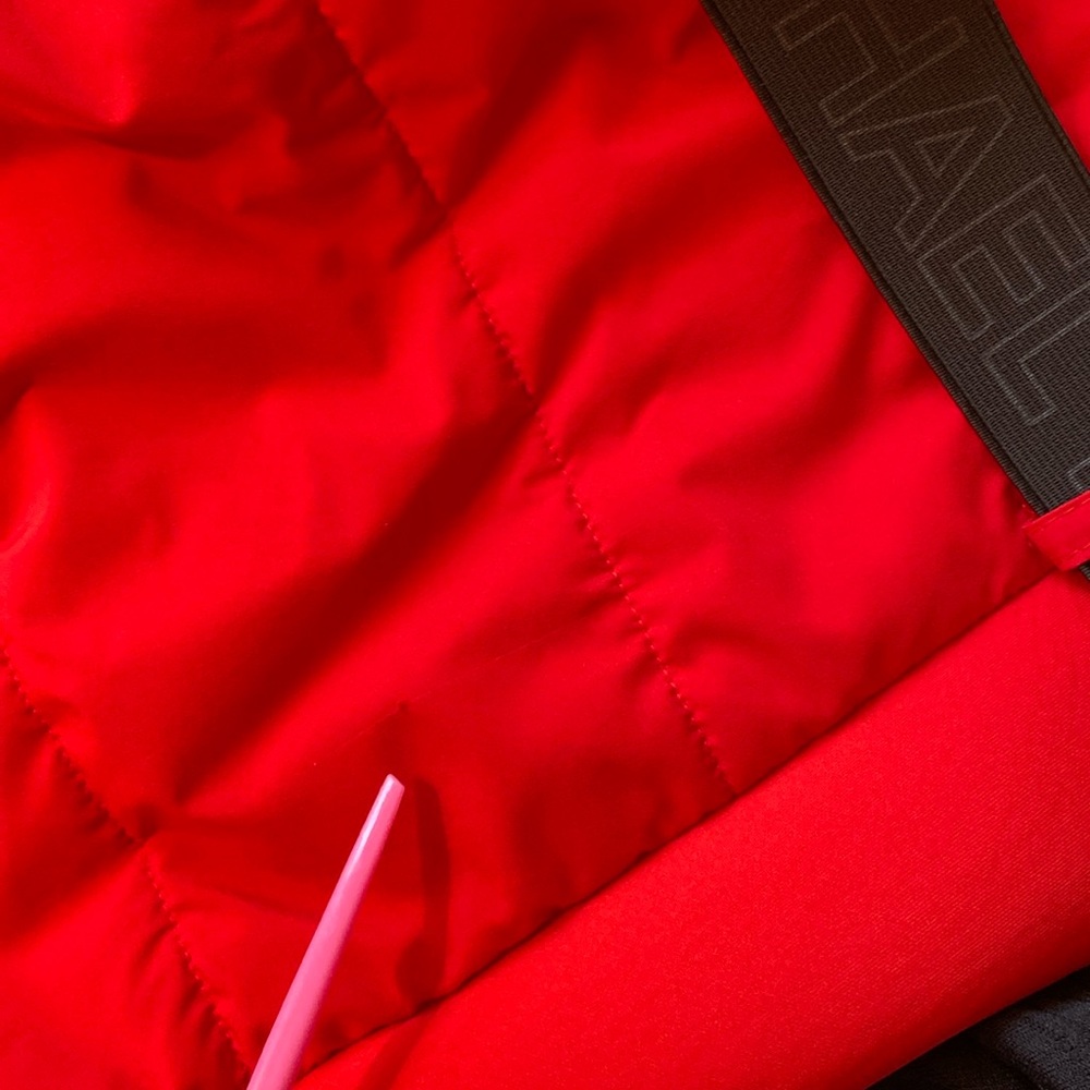🔥 Michael Kors XL Red 🔥 Belted Winter Coat Jacket Hood - Picture 15 of 16